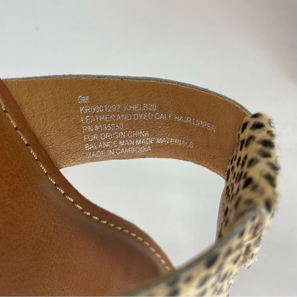 KORKS BY KORK EASE NEW DAWN GENUINE CALF HAIR THONG FLAT SANDALS TAN CHEETAH 6 - Picture 8 of 9